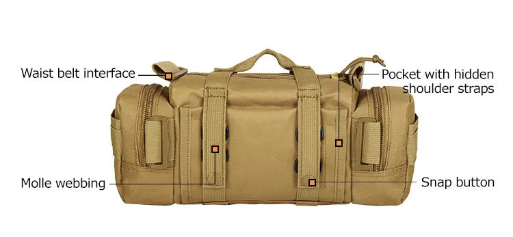 YAKEDA Tactical Backpack Outdoor Mountaineering Tactical Bag Sports Men and Women Large Capacity Wear-resistant Picnic Camping