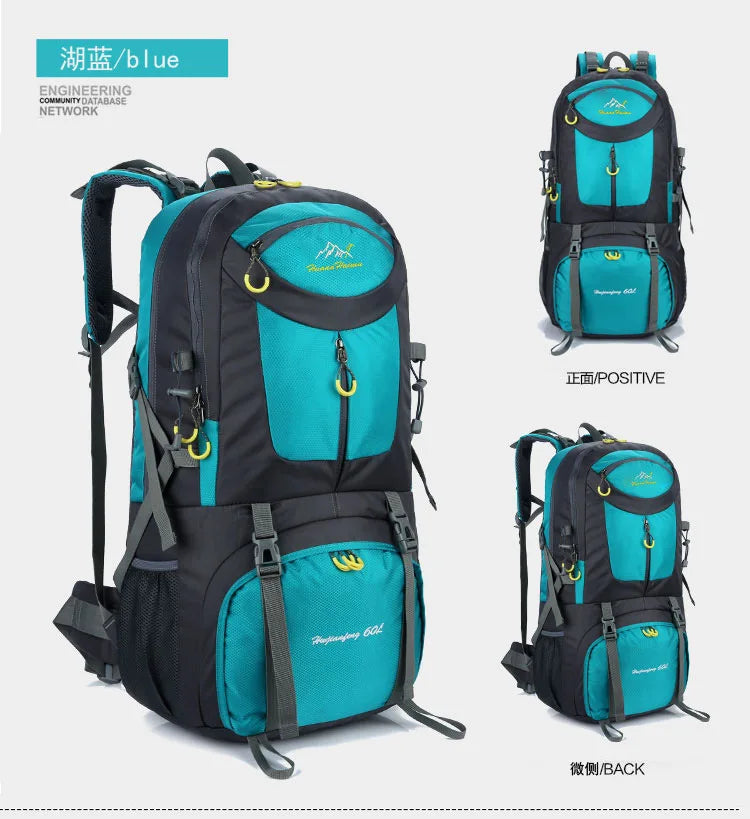 50l/60l-Large Capacity Mountaineering Bag,Large Load-Bearing Hiking Multi-Functional Outdoor Sports Tear Resistance Backpack