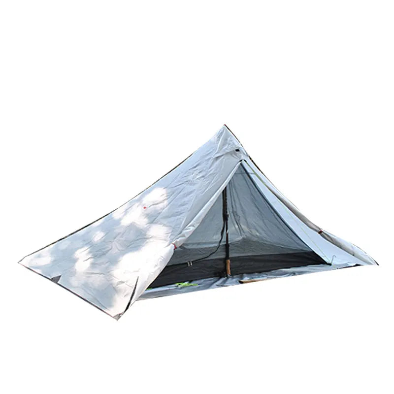 1-Person Ultralight Trekking Pole Tent - Pyramid Design, Waterproof PU4000, 2-Layer Mesh for Backpacking/Hiking, Without Pole
