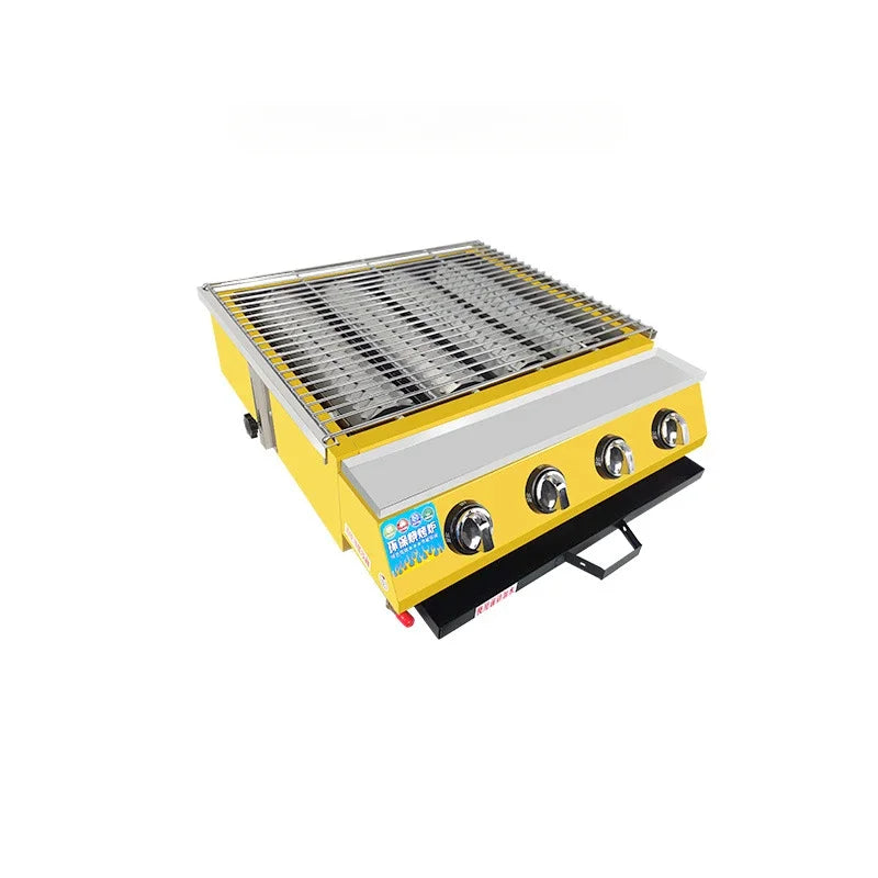 Commercial Outdoor BBQ Grill for Night Market with Smokeless Gas Burner