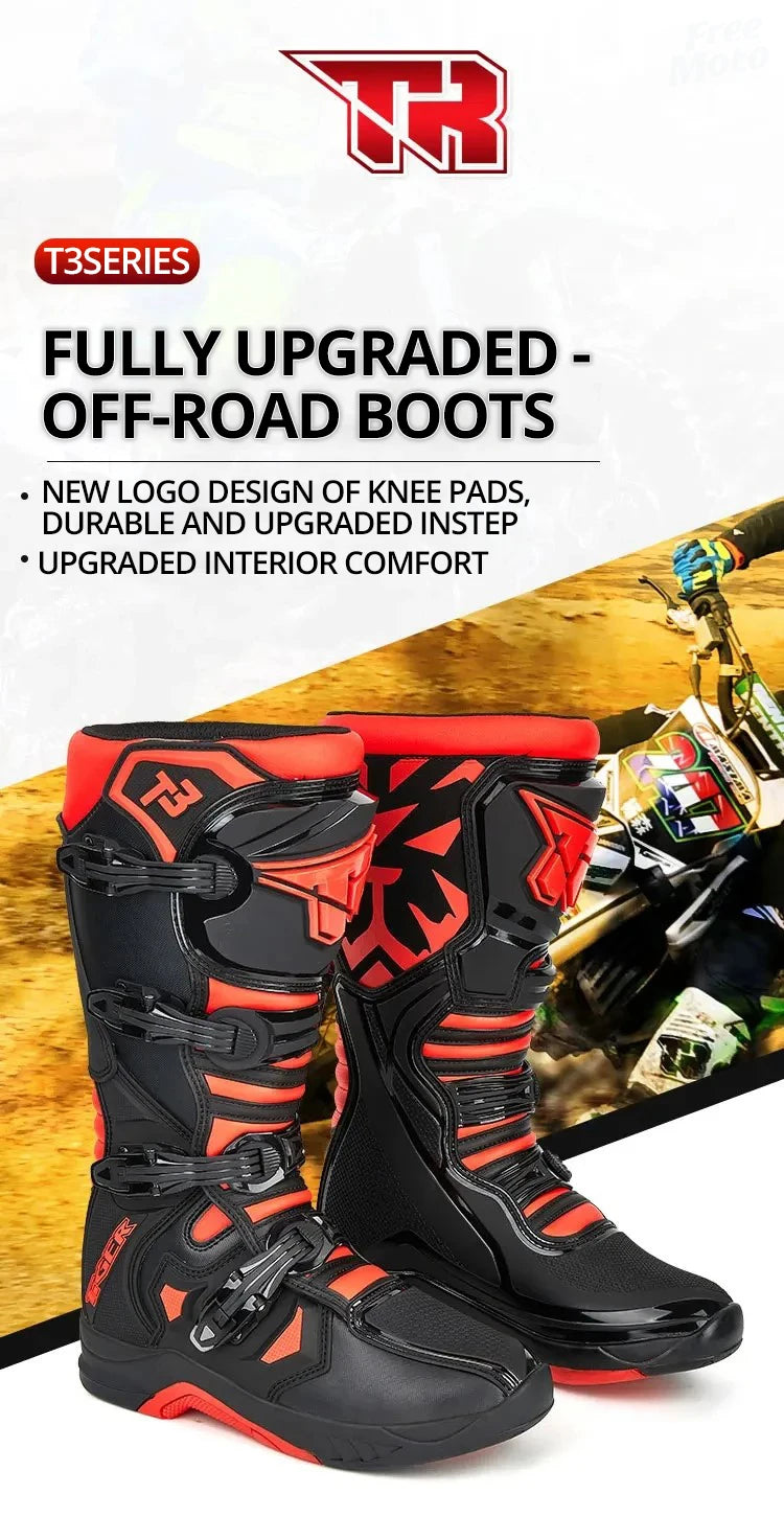 2025 NEW Racing Boots Safe Riding Motocross Boots Waterproof Anti Fall Wear-resistant Motorcycle Boots Equipment Rally Shoes
