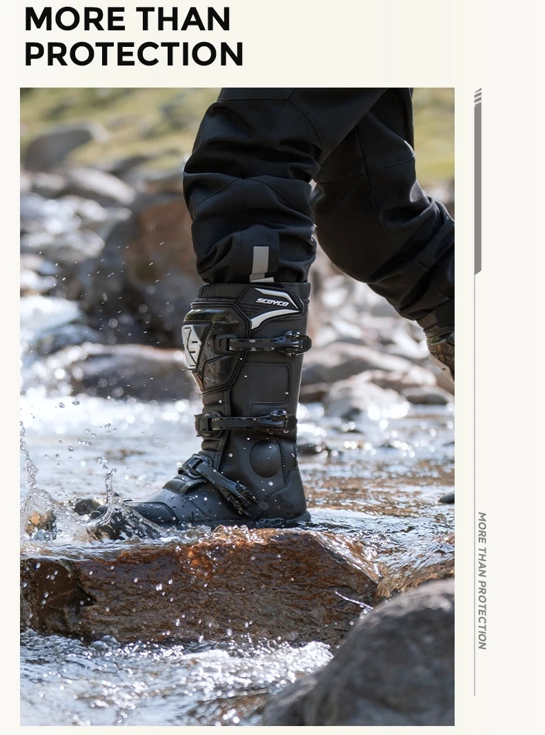 Motorcycle Boots Non-slip Windproof Waterproof Motocross Boots Professional Protective Racing Off-road Shoes All Seasons