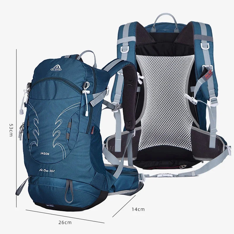 30L Outdoor Backpack for Men Sports Climbing Bag Mochila Camping Mountaineering Bag Travel Trekking Motorcycle Rucksack