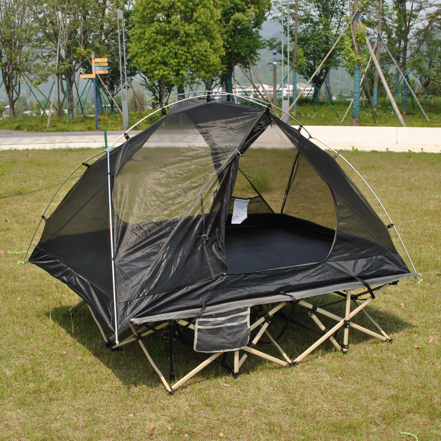 Ultralight 2 Person Cot Tent for Camping Ground Bed Tent with Footprint Bed Not Included the Bed