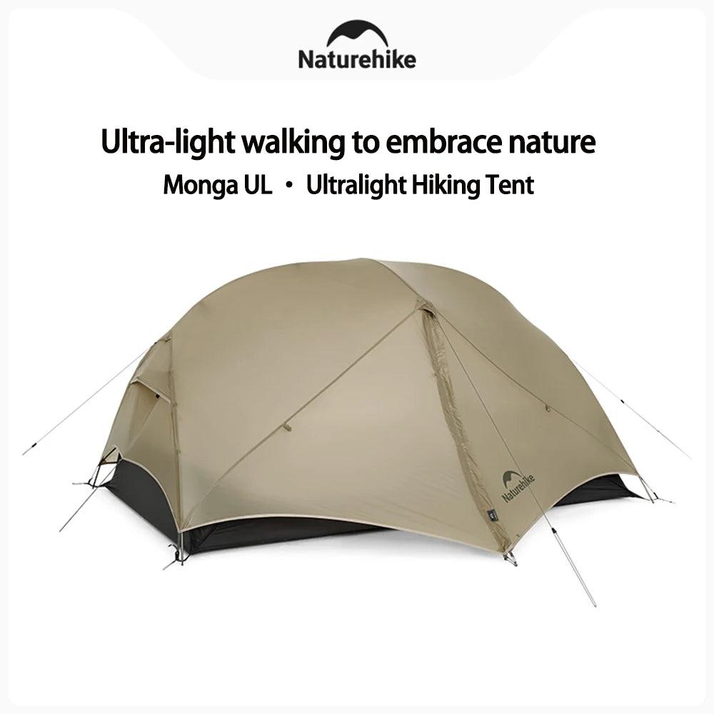 Naturehike Mongar UL 2 Person Backpacking Tent 15D Ultralight Travel Tent Waterproof Hiking Survival Outdoor Camping Tent