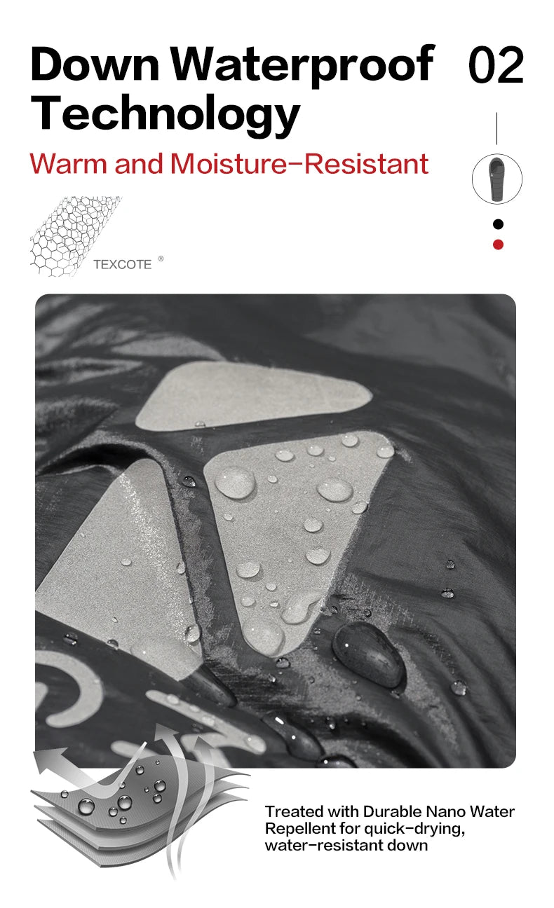 Mobi Garden Winter Warm Sleeping Bag -25 ℃ ~0 ℃   Goose down Thickened 650Fp Mummy Type Outdoor Camping Adult down Sleeping Bag