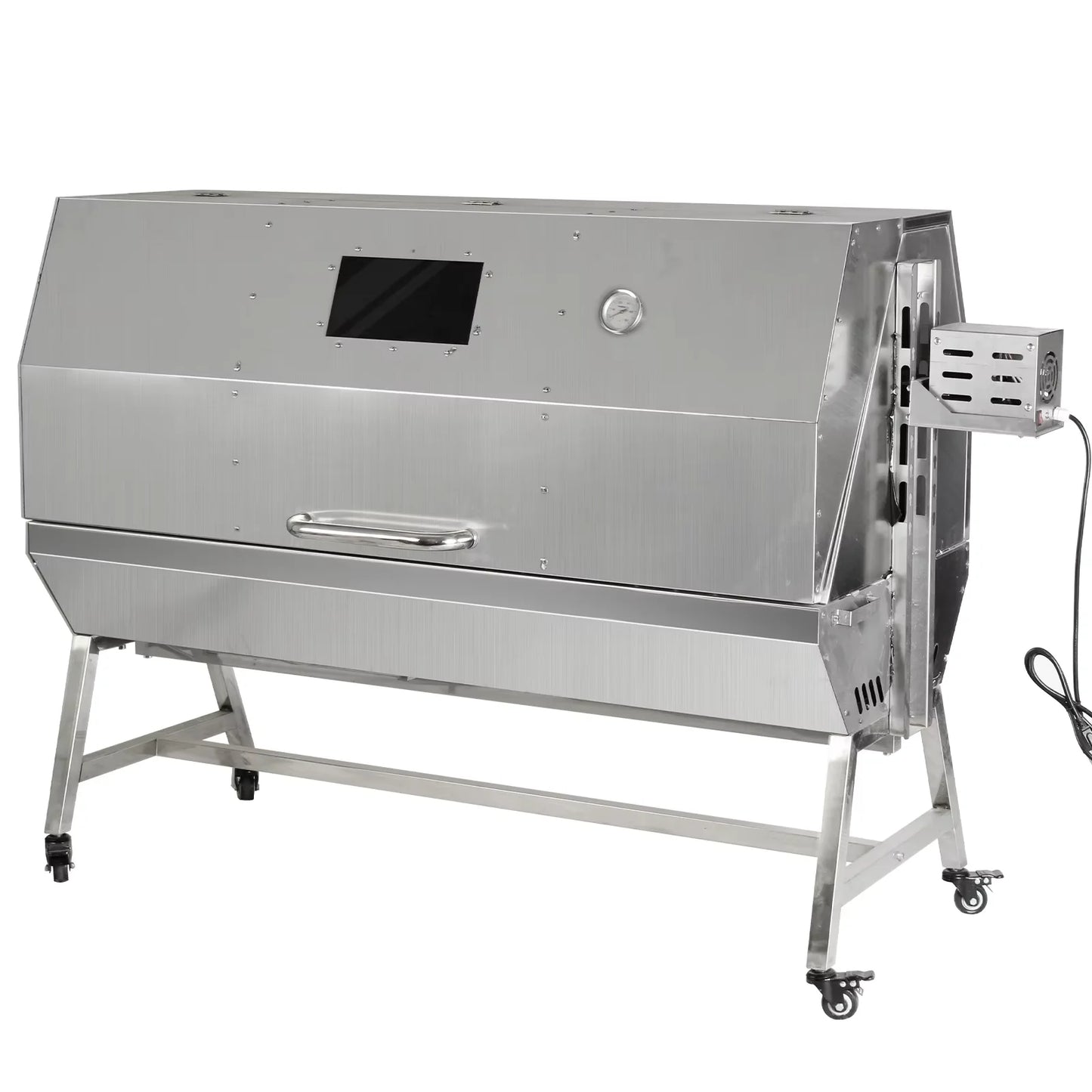 Electric Commercial Charcoal BBQ,Barbecue Grill Outdoor Stainless Steel Charcoal BBQ with Cover
