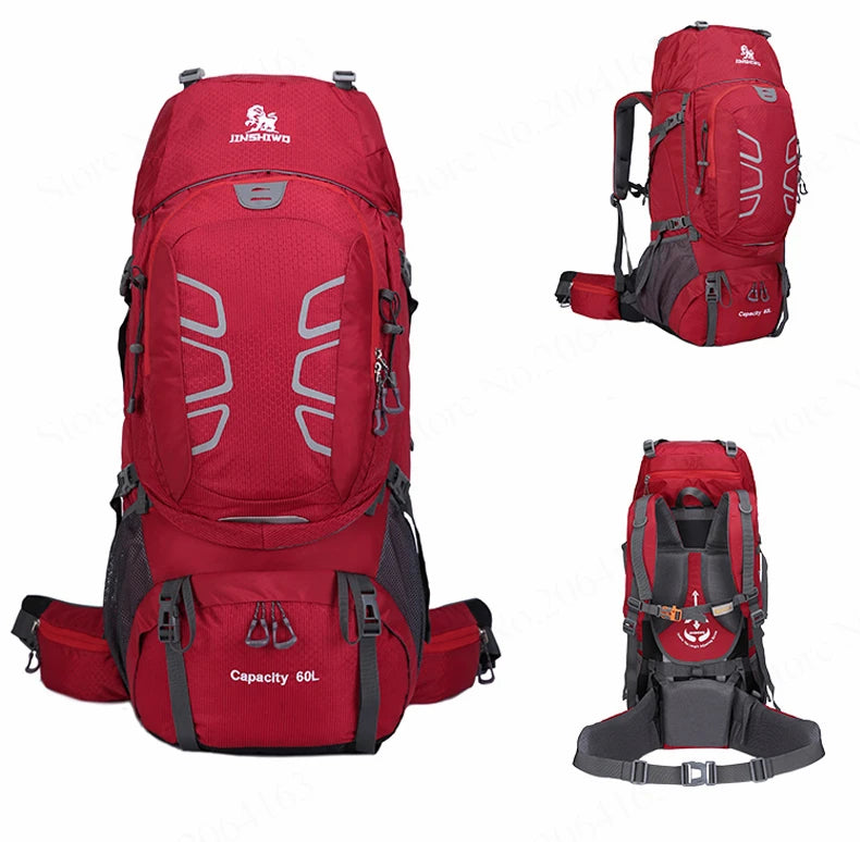 60L Waterproof Climbing Hiking Outdoor Backpack Women&Men Bag Camping Mountaineering Backpack Sport Bike Travel Bags
