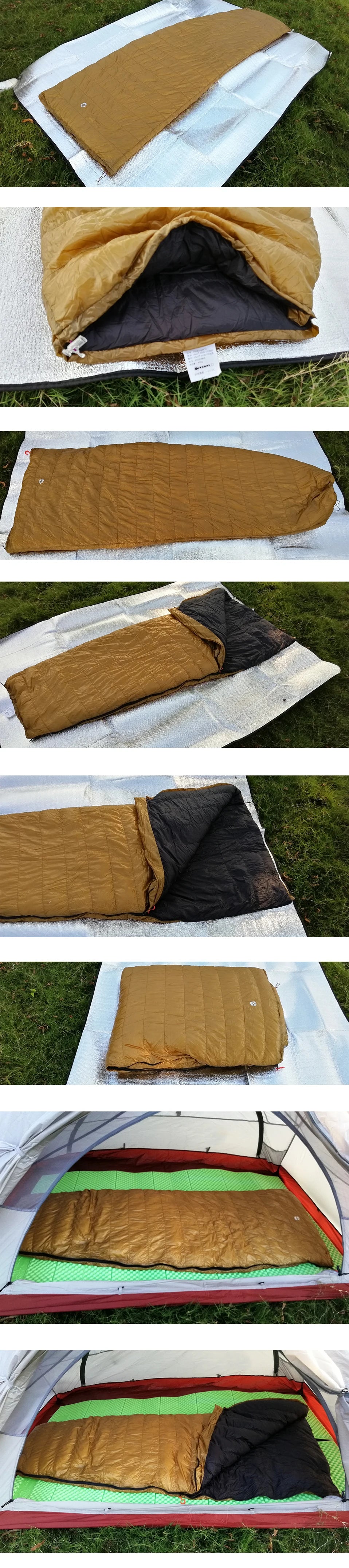 AEGISMAX LIGHT Envelope Adult Outdoor Camping Spliceable Down Sleeping Bag Duvet 800FP Goose Down