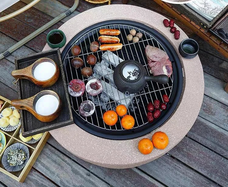 Camping BBQ Grills Outdoor Garden Charcoal Barbecue Brazier Portable Barbecue Grill Tent Travel Stove Kitchen Grill Accessories