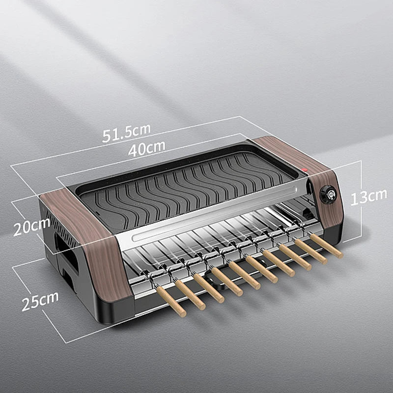 Household Automatic Rotating Smokeless Home Barbecue Hot Dog Automatic Rotating Barbecue Machine Mutton Skewers Barbecue Machine