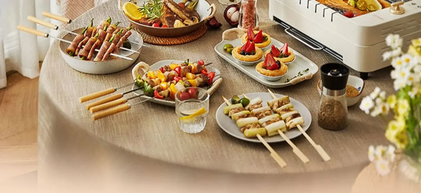 220V Le Kebab Barbecue Machine Smokeless Automatic Rotation Indoor Kebab Multi-function Skim Electric Barbecue Grill Smokeless A