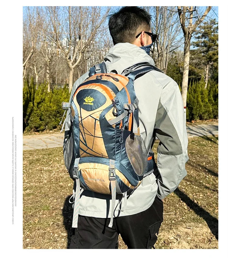 Mountaineering backpack 40 liters men's and women's outdoor sports bag waterproof camping hiking rain