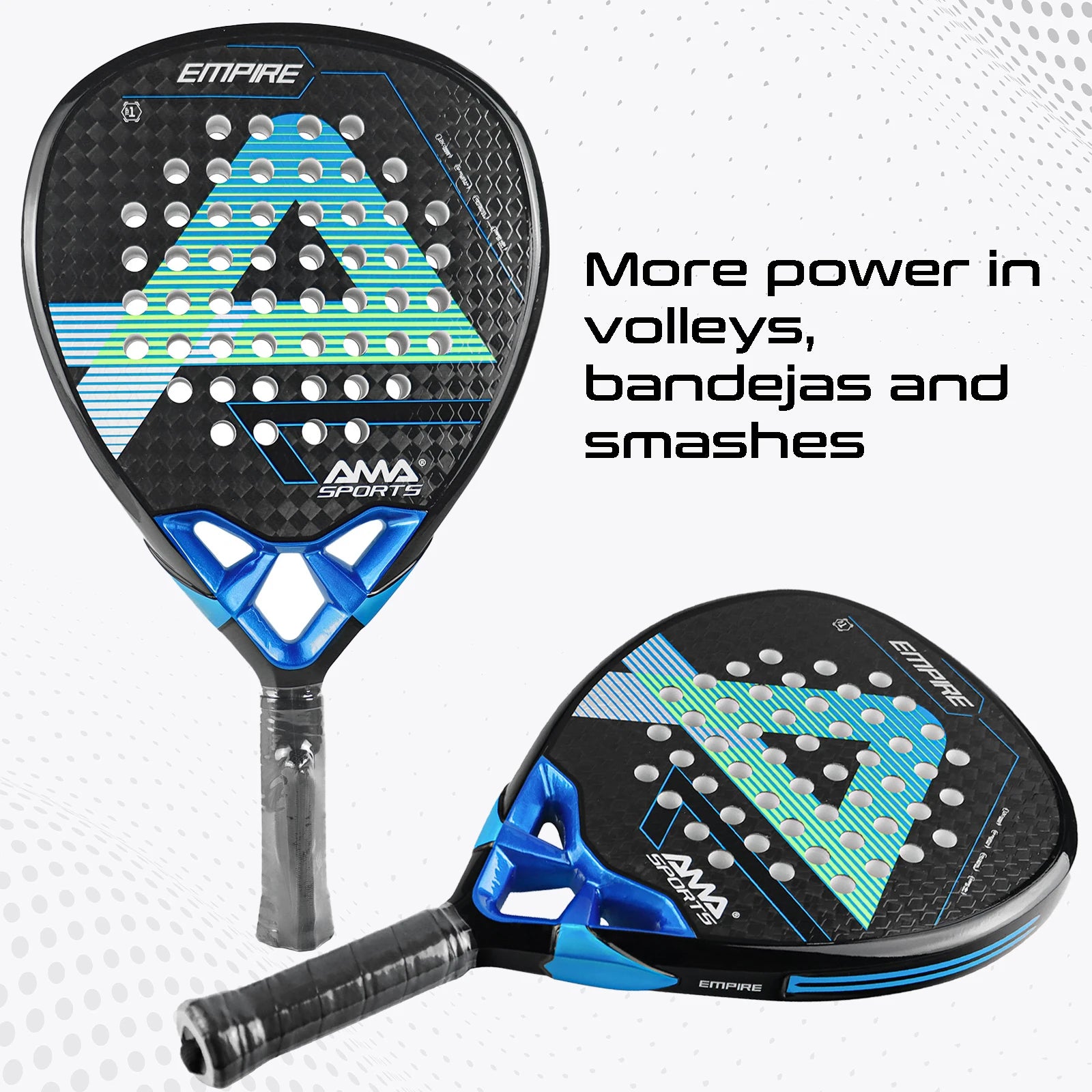 AMASPORT 12K Padel Racket Lightweight Padel Tennis Racquets Full Carbon Fiber High Sweet Point For High-level Players