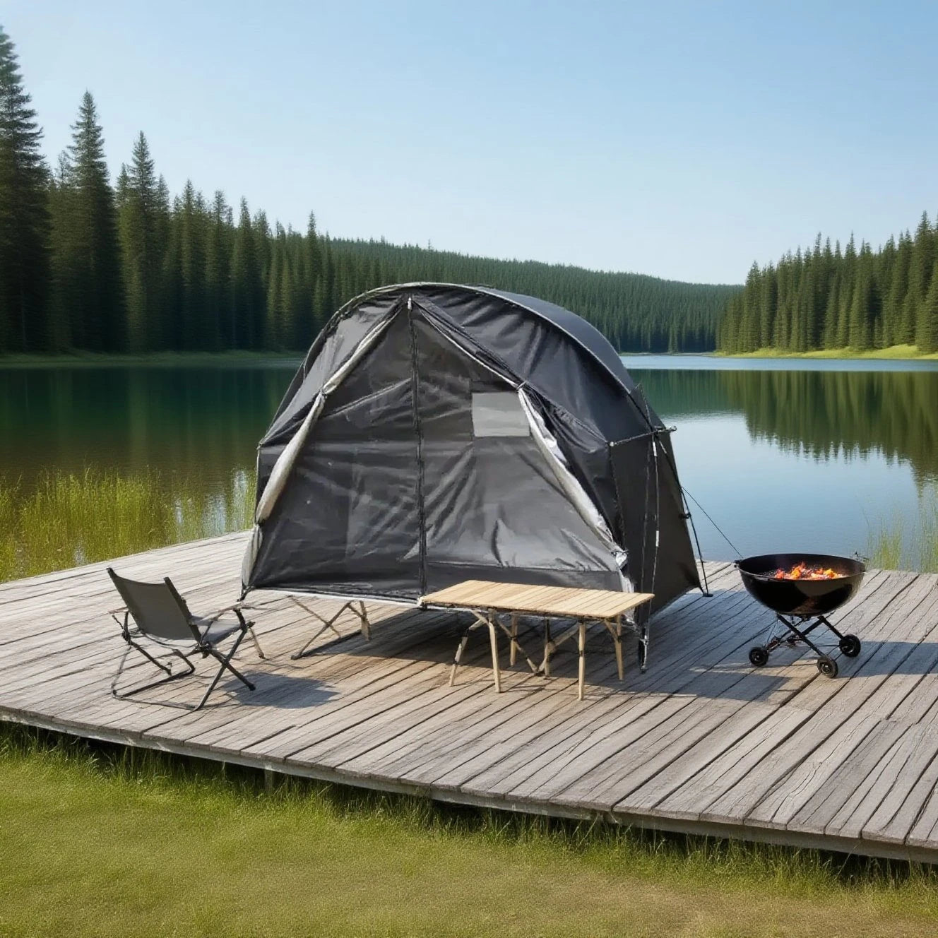 Breathable Mesh Tent for Backpacking - 1 Person All-Mesh Insect-Proof Camping Tent with Enhanced Airflow, Portable Sleep Shelter