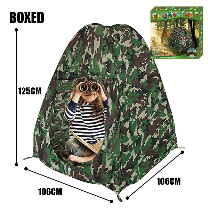 EMER Outdoor Camouflage Bird Watching Camping Tent Portable Play House  Children's Tent for Outdoor Shade Sports Beach Air Tent