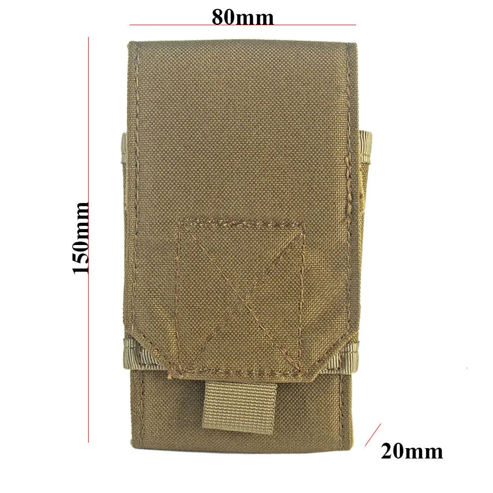 Outdoor Camouflage Bag Tactical Army Phone Case Holder Sport Waist Belt Waterproof Nylon EDC Hunting Camo Molle Backpack Vest