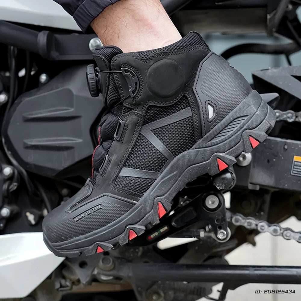 Breathable Motorcycle Riding Protective Boots Non-slip Wind Proof Boots Wear Resistant Motorcycle Riding Shoes for Man Woman
