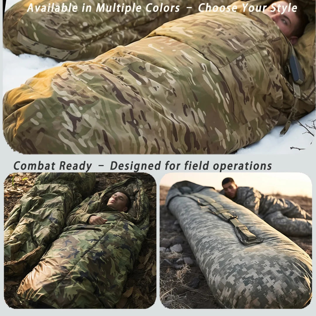 Army-40℃  Force Defence Modular Sleeping System 4 Season Waterproof Cold Weather Military Tactical Sleeping Bag