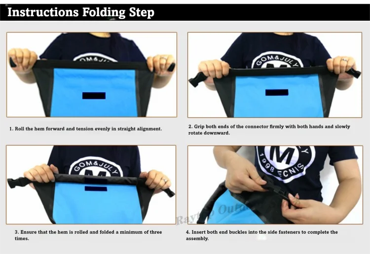 25L Foldable Hiking Bag Durable PVC Waterproof Rolltop Rucksack Backpack Abrasion-Resistant Shoulder Pack for Outdoor Adventures