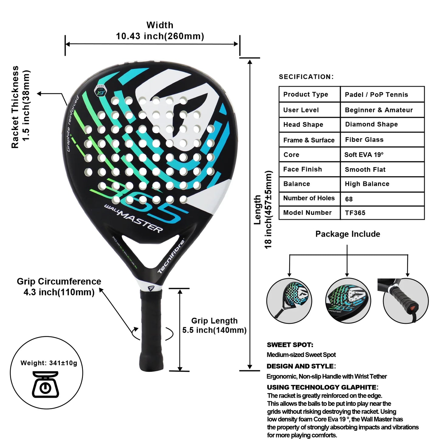Full Carbon/3k/12k/18k/Fiberglass Padel Rackets Lightweight Surface Frosted Treatment High Quality Raquete Padel For Beginner
