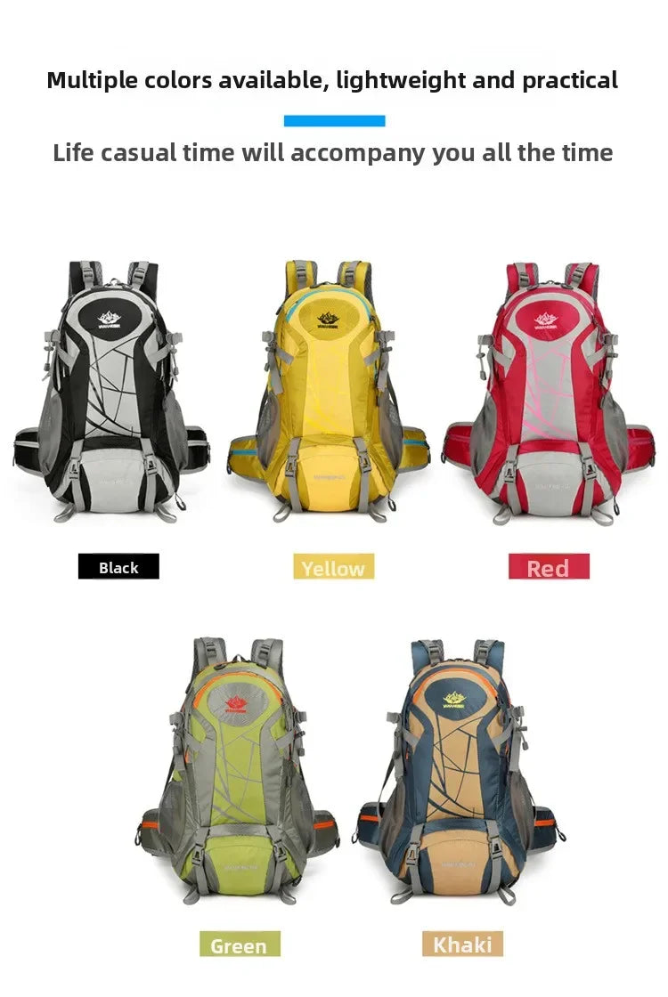 Mountaineering backpack 40 liters men's and women's outdoor sports bag waterproof camping hiking rain