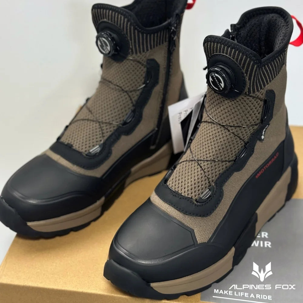 Men Motorcycle Boots Breathable Anti-fall Rider Road Racing Casual Shoes for Motorrad Gear Shift Rubber Sole Motorbike Shoes