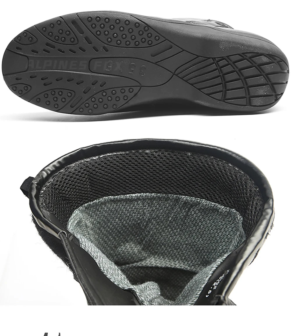 Long Motorcycle Riding Boots Waterproof Cowhide Shoes Motorcycle Leather Shoes Professional Boots Racing Bottes Motocross Boots