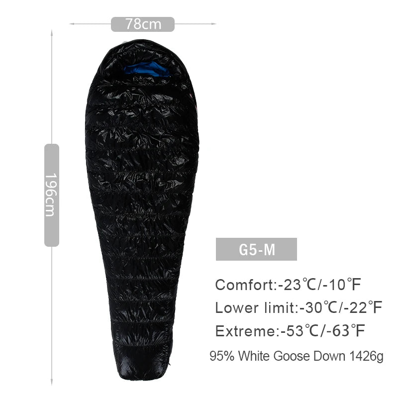 AEGISMAX G Series Adult Outdoor Camping Ultralight Mummy Stype Down Sleeping Bag 800FP Goose Down
