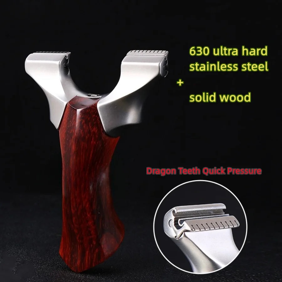 Professional Hunting Slingshot Powerful 630ultra Hard Stainless Steel Catapult with Flat Rubber Band Outdoor Shooting Sling Shot