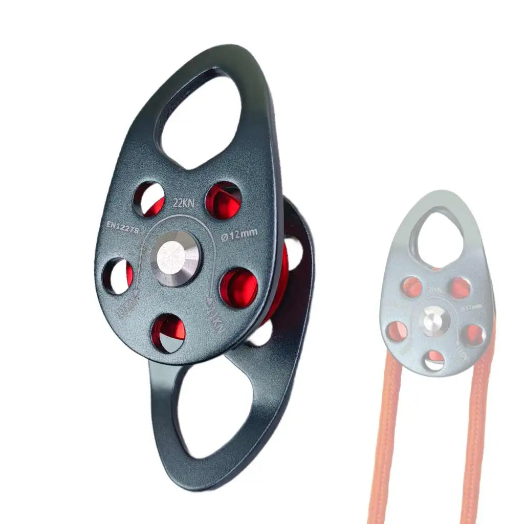 22KN Aluminum Alloy Rock Climbing Pulley Side Swing Pulley Professional Climbing Carabiner Survival Climbing Survival Gear