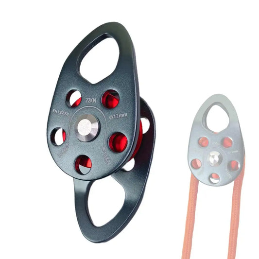 22KN Aluminum Alloy Rock Climbing Pulley Side Swing Pulley Professional Climbing Carabiner Survival Climbing Survival Gear