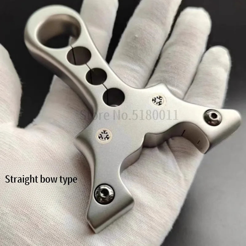 High-end TC21 Titanium Alloy High-end Hunting Slingshot Precision Shooting Competitive Outdoor Sports Catapult for Adults Games