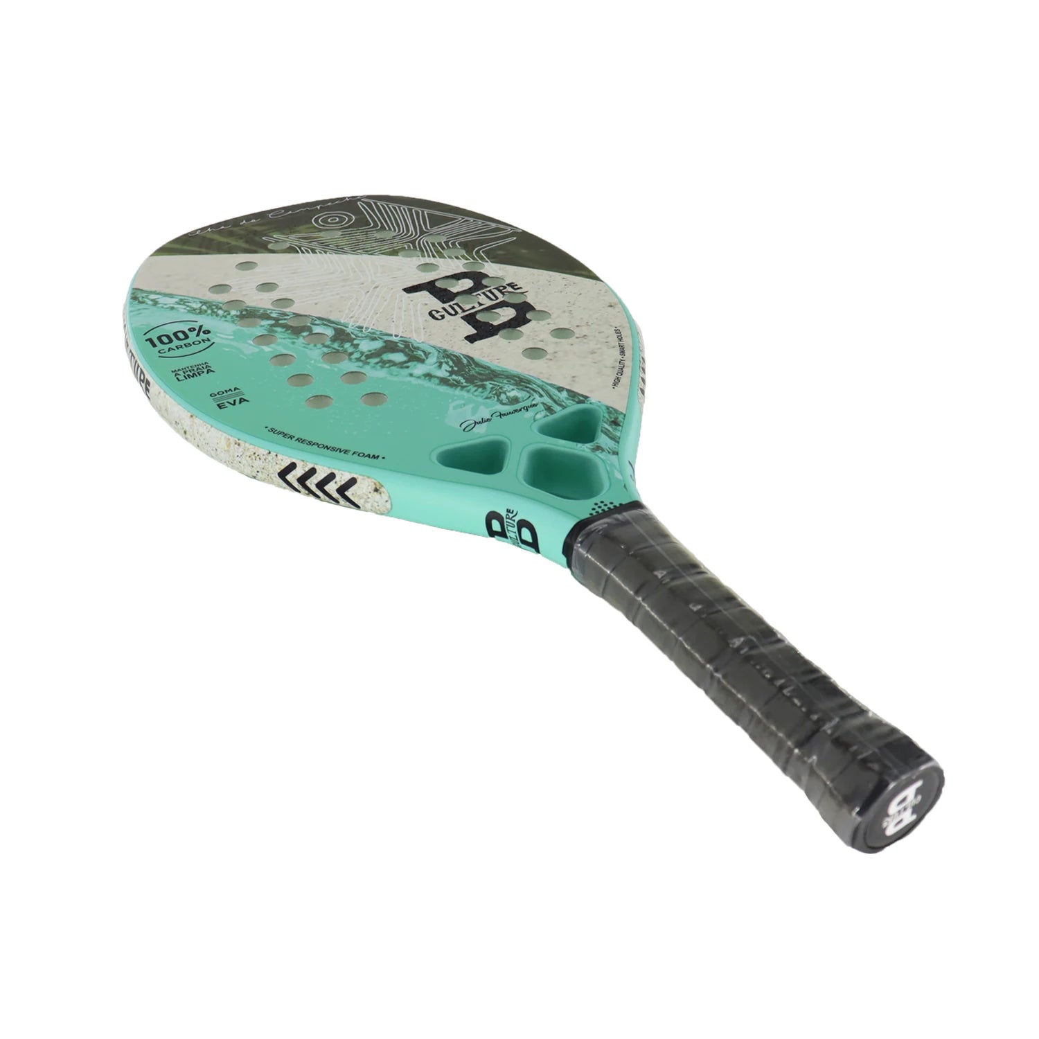 Beach Tennis Racket Full Carbon Professional Racket EVA Training Use Men's and Women's  Paddle Racket Set - 8 Pieces