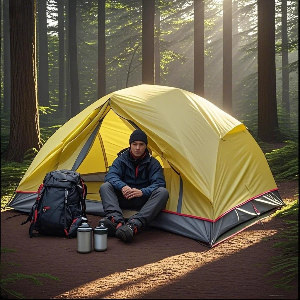 Portable Lightweight Camping Tent (2-Person Capacity) with PU4000 Waterproof Floor & Footprint, Perfect for Backpacking & Hiking