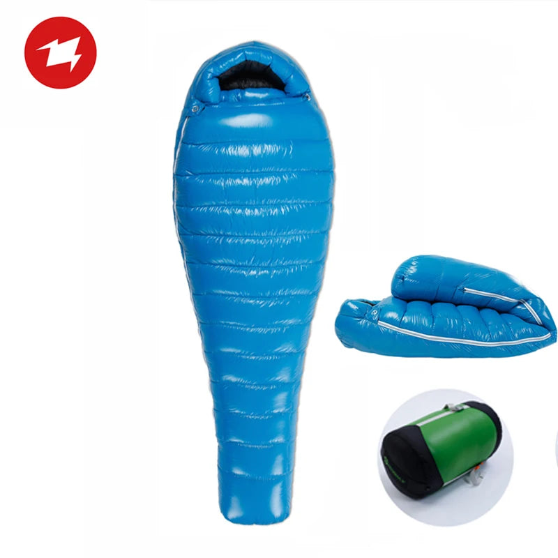 AEGISMAX D Duck Down Sleeping Bag Outdoor Camping Ultralight Mummy Stype Nylon Bag