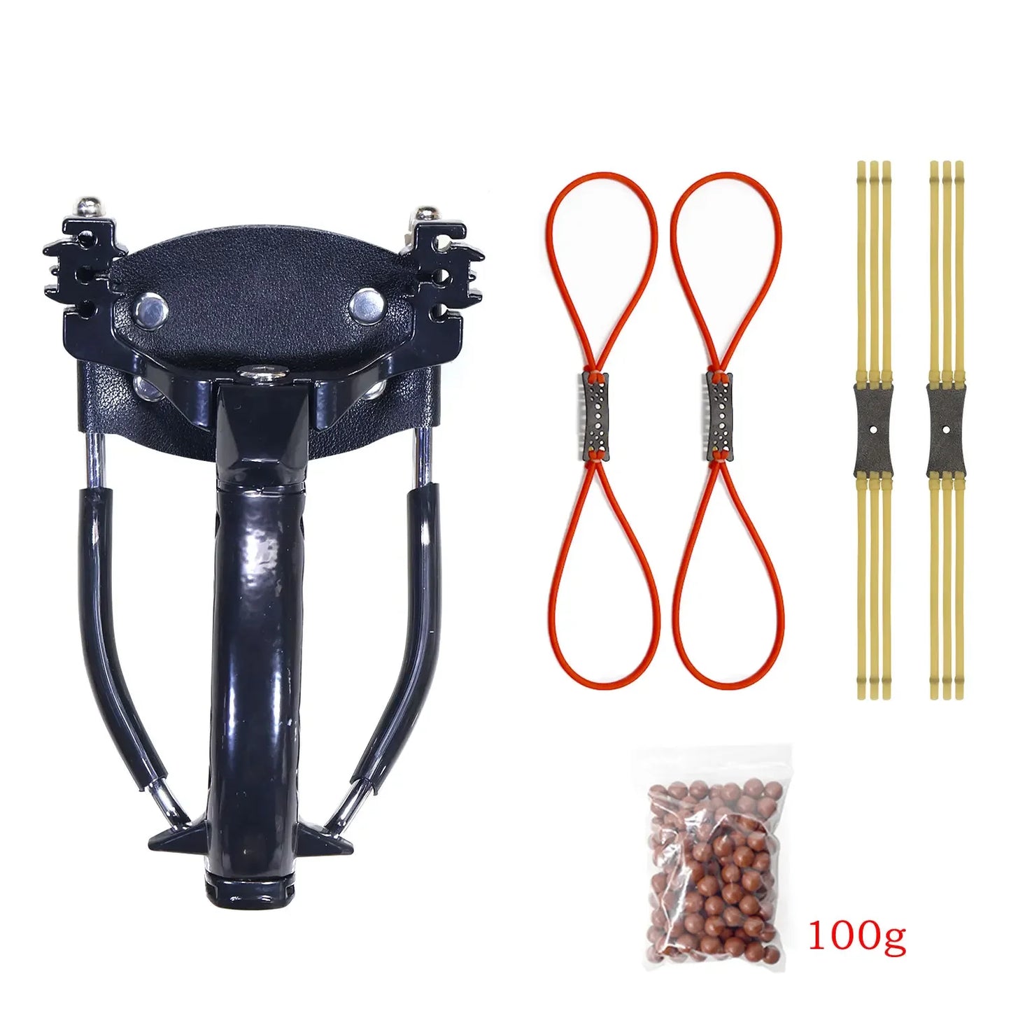 Professional Colored Metal Foldable Wrist Support Sling Handheld Hunting Shooting Sling High-power Slingshot Catapult Package