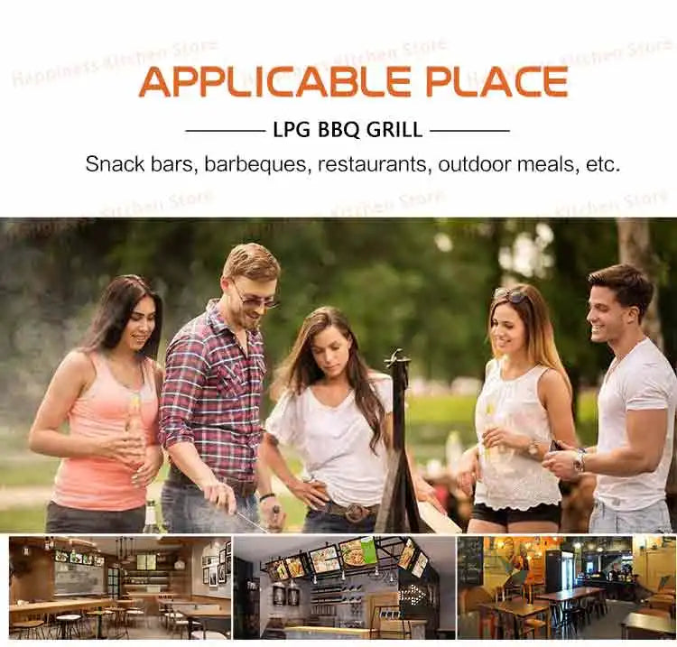 Smokeless Infrared BBQ Grill Stainless Steel Roast Stove Outdoor Barbecue Cooking Oven Glass Cover Adjust Height Hiking Kitchen