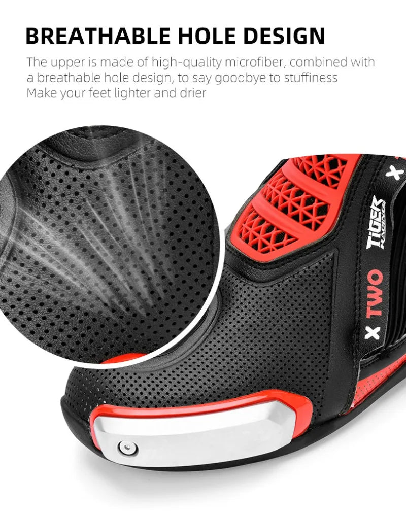 Professional Motorcycle Boots Waterproof Motocross Boots Non-slip Motorcycle Off-road Shoes Motorcycle Protective For 4 Season