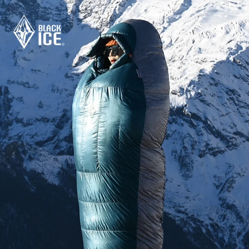 Black Ice Z-series 800FP Outdoor Camping Sleeping Bag Ultralight Coldproof Mummy Goose Down Tent Thickness Sleeping Bag