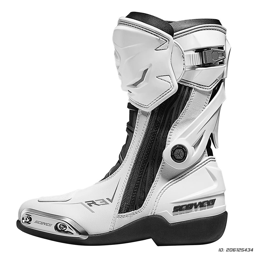 Women's Motorcycle Boots Riding Durable Anti-Slip Professional Motocross Protective Shoes Motorbike Boots Windproof Waterproof