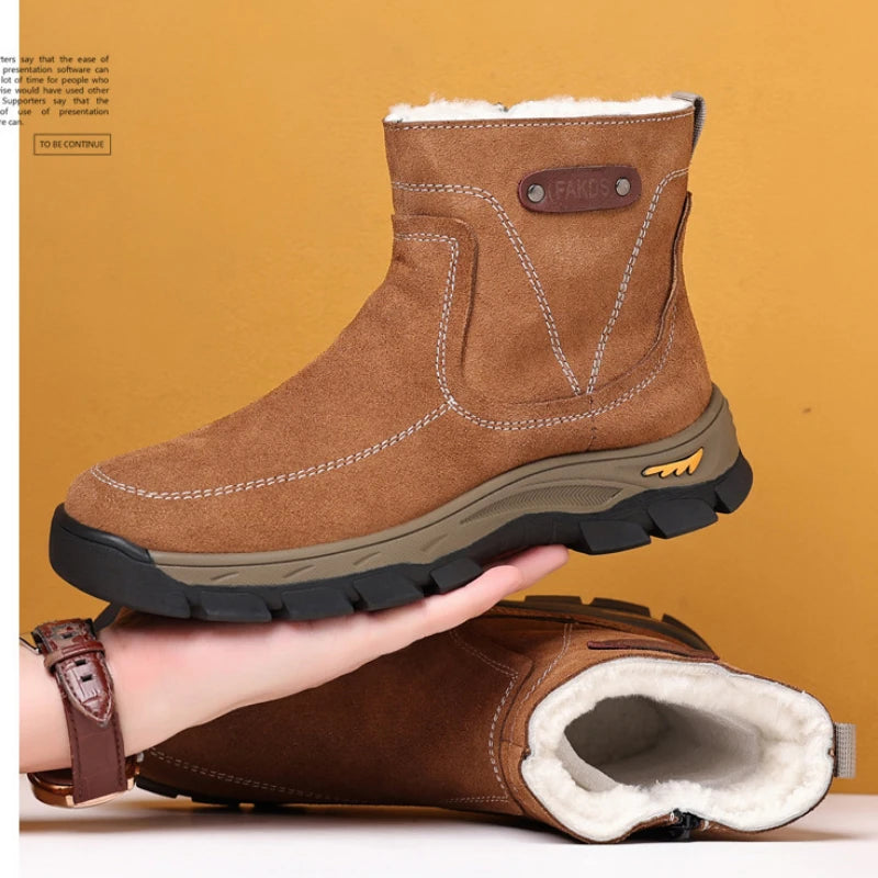 Winter Wool All-in-one Snow Boots Moto Boots Riding Shoes Motorbike Riding Ankle Type Shoes Protective Boots Botas Moto