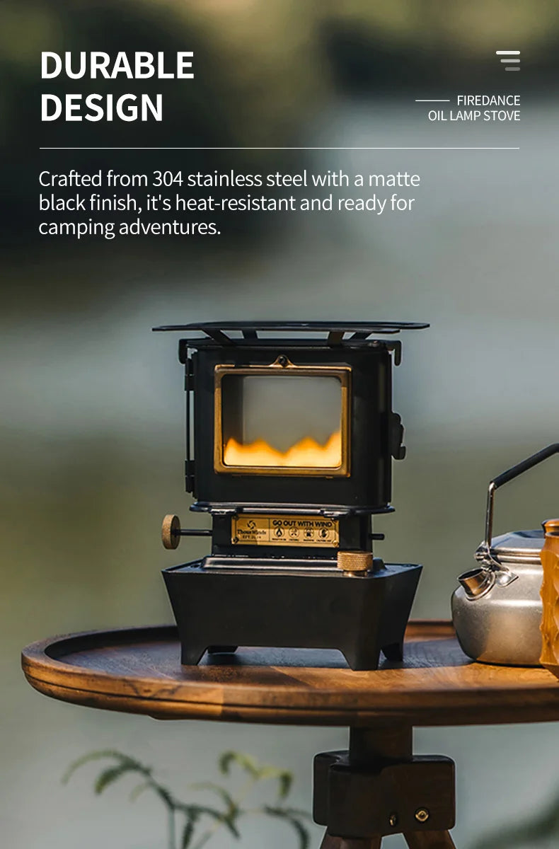 Thous Winds Firedance Oil Lamp Stove Portable Outdoor Retro Camping Lantern Emotion Lights Burner Stove Camping Supplies