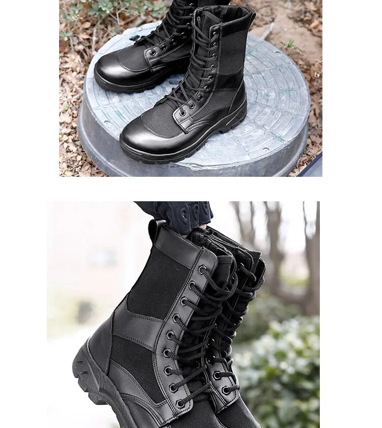 Summer ultra-light combat boots comfortable mesh shoes mountaineering boots men women high-top training boots security shoes