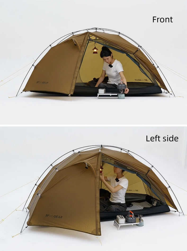 3F UL Gear Taiji 1 Tent Ultralight Single Person Outdoor Camping Tourism Tent Mountaineering Windproof Hiking Tent 1 Person