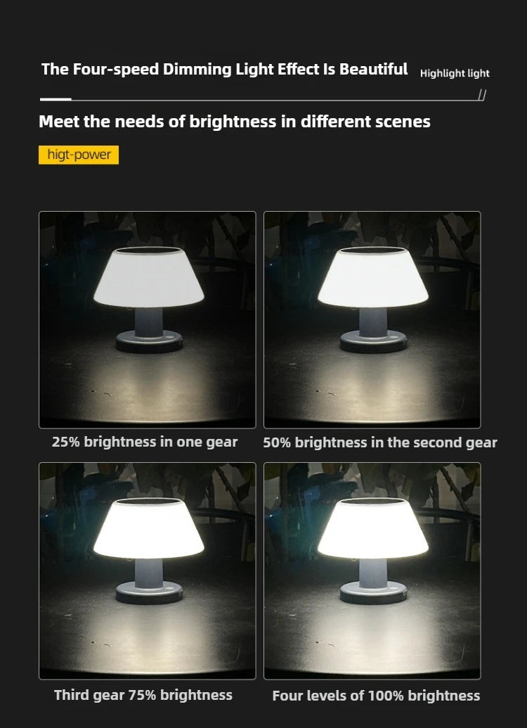 Solar Led Table Lamp Outdoor Modern Home Garden Decoration Solar Charging Cordless Lamp Restaurant For Outdoor Bar Restaurant
