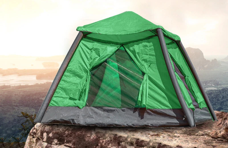 Inflatable Tent Folding Automatic Waterproof 2 3 4 People Air Tents Camping Cube Fishing Tourism Summer Awning Orange Outdoor