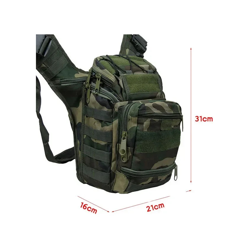 Large Hunting Sling Backpack EDC Tactical Shoulder Bag Molle  Chest Pack Waterproof Outdoor Camping Trekking Camera Pack