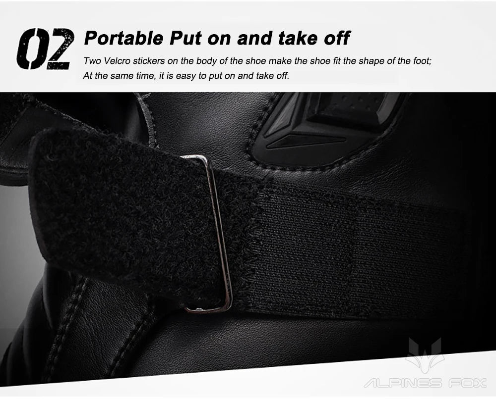 Retro Motorcycle Boots Leather Motorbike Anti-collision Foot Ankle Protective Shoes Moto Riding Short Boot Men