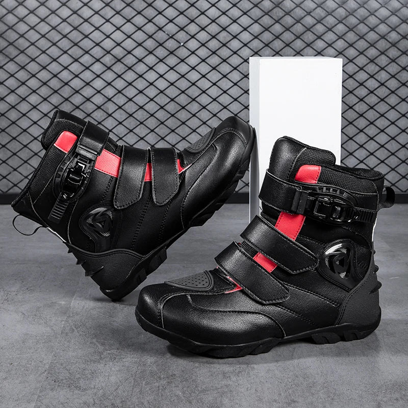 Motorcycle Riding Shoes Breathable Motorcross Off-road Short Boots Man Women Rider Motocross Equipment Anti-fall Racing Shoes 47